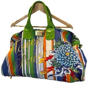 Y2K Ed Hardy Flower Power Duffle Bag